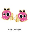 Kids Stud Earring Cute Skull STE-307n